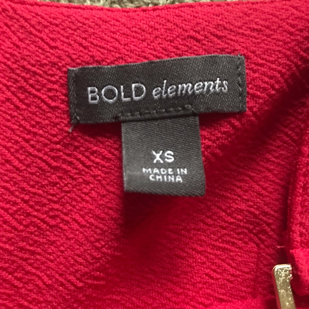 NWT Bold Elements Red Midlength Party Dress XS - Picture 8 of 11